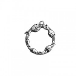 Colgante de Metal Zamak Redondo Marino 33mm