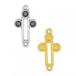 Zamak Connector Cross SS16 settings 16x22mm (Enameling)