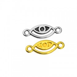 Zamak Connector Evil Eye 13x7mm (Suitable also for Enameling)