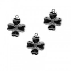 Conector de Zamak Trébol de Cuatro Hojas Esmaltado 12x19mm