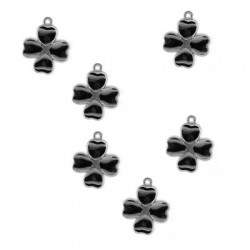 Conector de Zamak Trébol de Cuatro Hojas Esmaltado 8x14mm