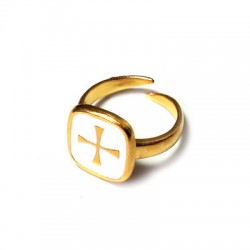 Brass Ring Cross 12mm