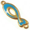 24K Gold Plated/Water Blue