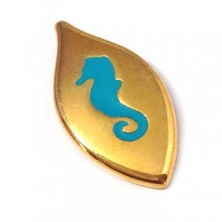 Metal Zamak Cast Pendant Drop Seahorse with Enamel 16x31mm