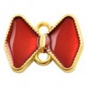 24K Gold Plated/Transparent Red