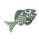 Metal Zamak Cast Pendant Fish 44x82mm