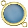 24K Gold Plated/Transparent Blue