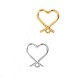 Zamak Earring Heart 13x15mm