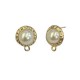 Boucles D'Oreilles Rondes en Zamak 12 mm avec Perle