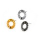 Zamak Earring Wavy Circle 18mm
