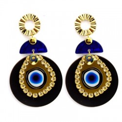 Zamak Earring Wavy Circle 18mm