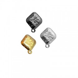 Zamak Earring Rhombus with Loop 14mm