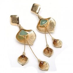Boucle D'Oreille en Zamak en Forme de Losange avec Boucle 14 mm