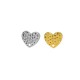 Boucle D'Oreille en Zamak en Forme de cœur avec Boucle 12 mm
