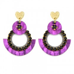 Zamak Earring Heart with Loop 12mm