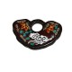 Pendant Semicircle with Semiprecious Stones 50x34mm