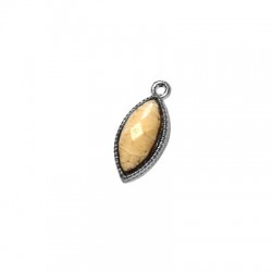 Colgante con Engaste de Zamak y Piedra de Resina 15 x 7 mm