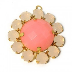 Pendentif en Laiton et Résine 42 mm