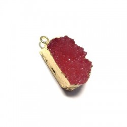 Charm con Resina Geode Goccia Irregolare 15x20mm
