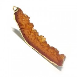 Colgante de Resina Geoda Larga Irregular 15x59mm