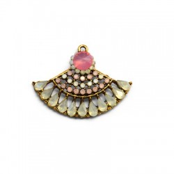 Zamak Pendant with Stones 38x28mm