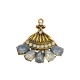 Zamak Pendant with Stones 34x33mm