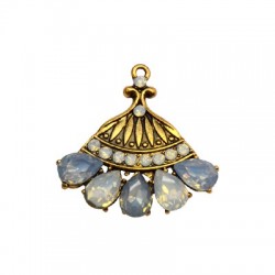 Pendentif en Zamak avec Pierres 34 x 33 mm
