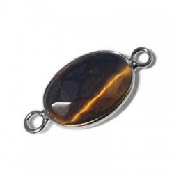 Brass Oval Setting 14x19mm with Tiger Eye Stone