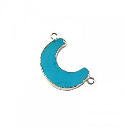 Conectore de Howlita luna 19x26mm