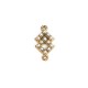 Colgante de Metal Zamak con ABS 15x27mm