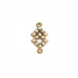 Connettore in Zama con Perle 15X17 mm