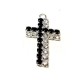 Ciondolo in Metallo Croce con Strass e Anellino 15x27mm