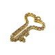 Colgante de Metal Llave con Strass y Anillito 24x34mm