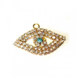 Œil en Strass 17 x 33 mm