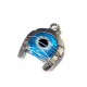 Colgante de Metal Zamak Herradura con Ojo de Cristal Atrapado 17x23mm