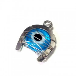 Zamak avec œil en Verre et fil Métallique 17 x 23 mm