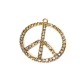 Peace Sign with Strass 20mm