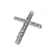 Ciondolo in Metallo Croce con Strass e Anellino 47x67mm
