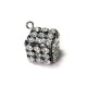 Cube with Strass 12mm