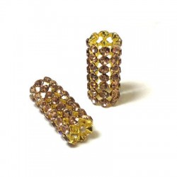 Tube avec Strass 10 x 24 mm