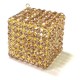 Colgante de Metal Cubo con Strass y Anillito 35mm