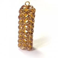 Tube en Strass 12 x 40 mm