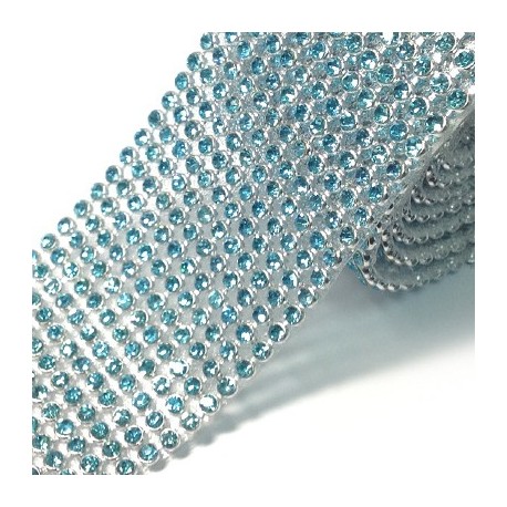 Bracelet En Cristal Diamanté Argenté À 3 Rangées Et 7 Rangées En
