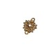 Zamak Connector Flower with Rhinestones 13mm