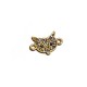 Zamak Connector Fox with Rhinestones 13x15mm