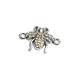 Zamak Connector Fly with Rhinestones 14x16mm