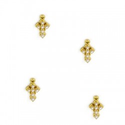 Ciondolo Croce in Zama con Perla 6x7 mm