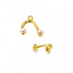 Ciondolo in Zama con Perla 16X17 mm