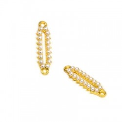 Connecteur Zamak en Épingle de Sûreté avec Perle 6 x 19 mm