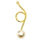 Zamak Pendant Irregular with Pearl 14x48mm